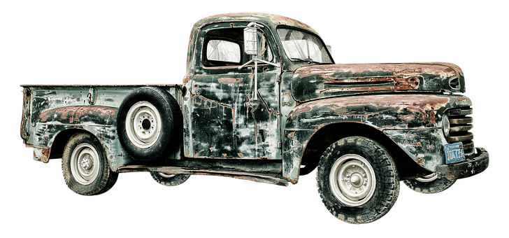 Pickup, Truck, Scrap, Oldtimer, Usa