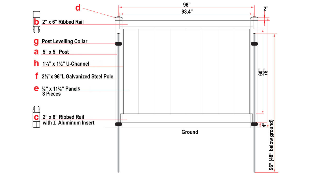 How far off the ground should a vinyl fence be